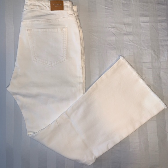 White Denim Flare Jeans - Picture 4 of 5